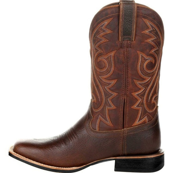 Mid Calf Western Cowboy Boots