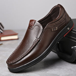 Invomall Men's Comfortable Leather Loafers