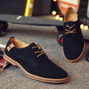 Invomall Spring Autumn Men's Suede Shoes