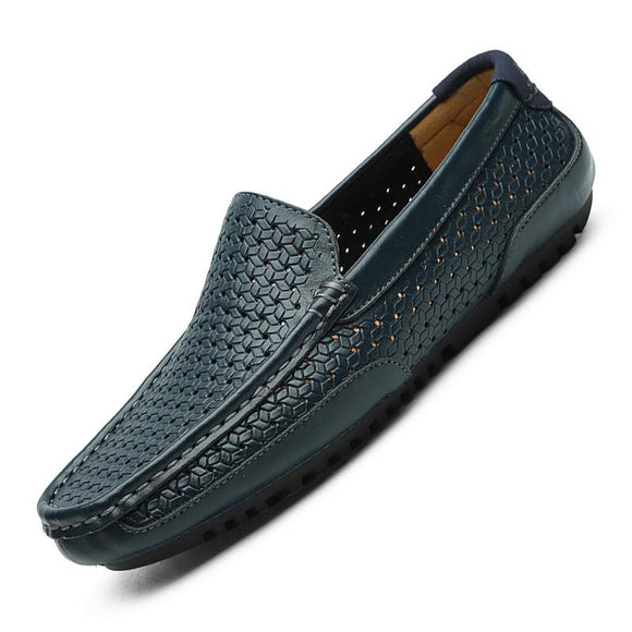 Invomall Summer Genuine Leather Men's Loafers