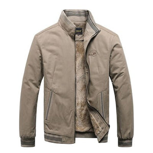 Invomall Men's Fleece Thick Warm Windbreaker Jacket