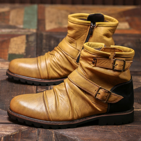Britsh Design Vintage Leather Boots