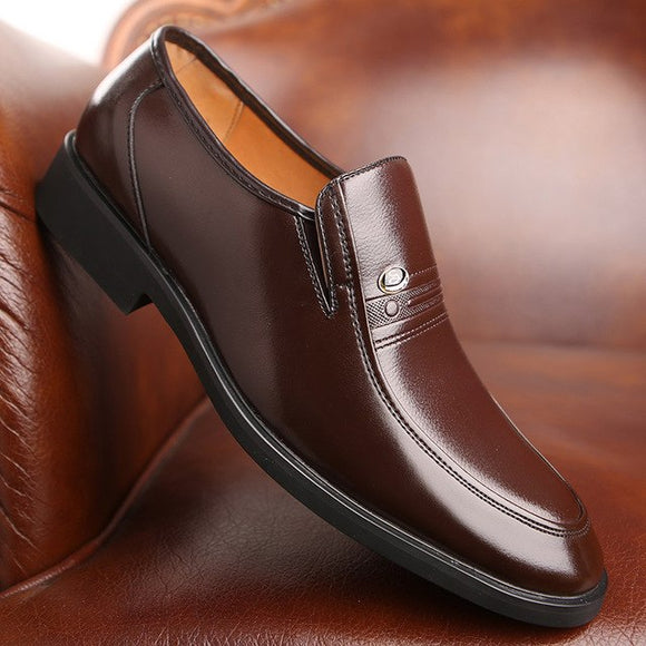 Invomall Men's Leather Dress Shoes