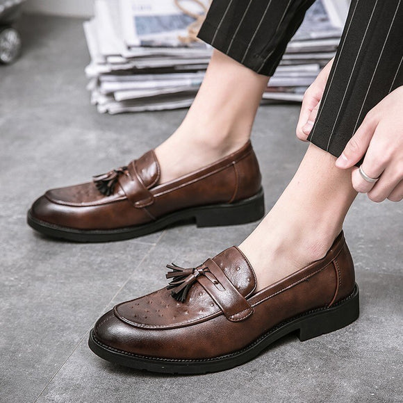 Men Loafers Leather Shoes