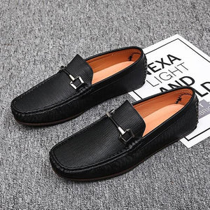 Invomall New Men's Leather Shoes Comfortable Loafers