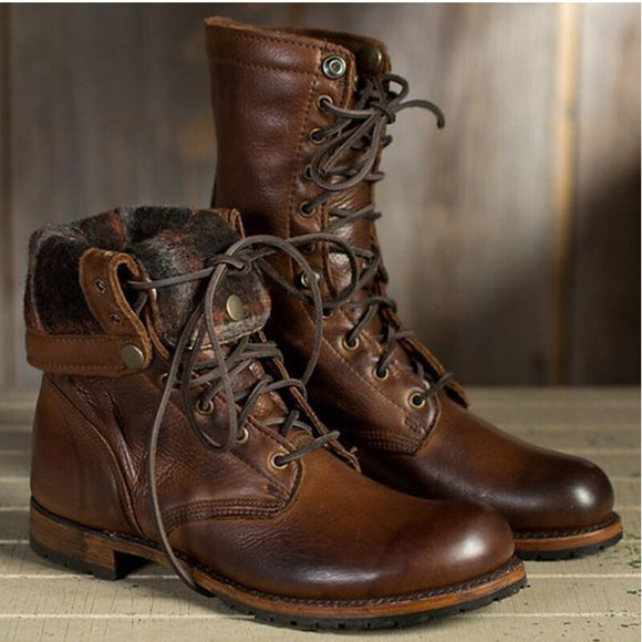 Men's Fashion Vintage Leather Ankle Boots