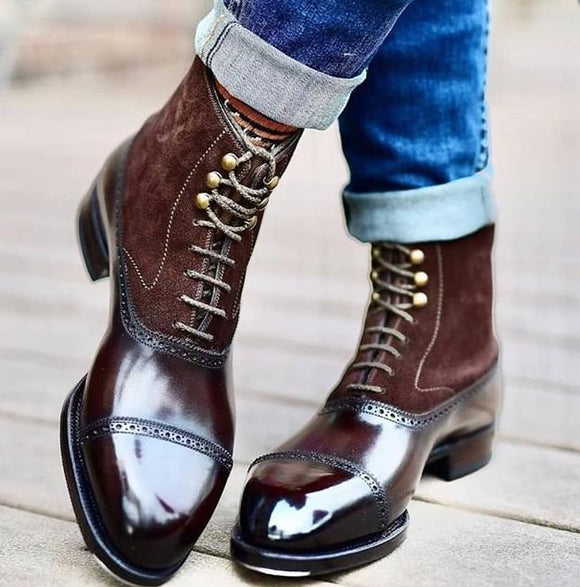 Vintage Male Casual Leather Boots