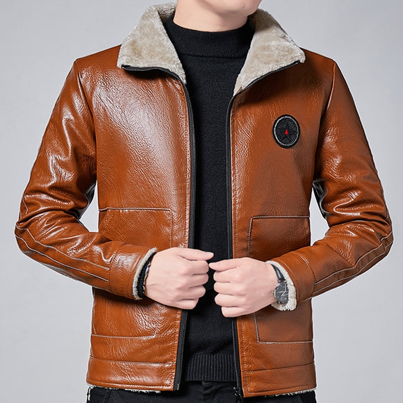 Autumn Winter Leather Warm Fur Coat