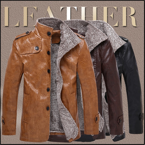 Autumn Winter Men's Leather Jacket