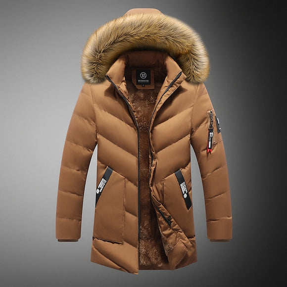 Thick Hooded Fleece Parkas Overcoat