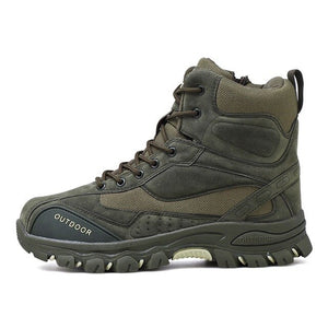 Genuine Leather Combat Hiking Boots