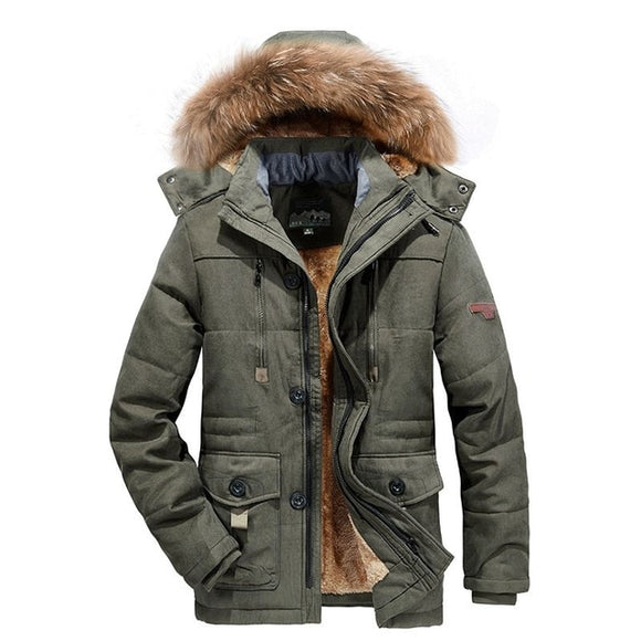 Winter Parkas Fur Trench Overcoat