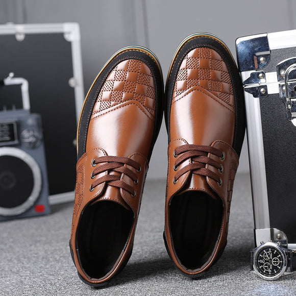 Invomall High Quality Men's Plus Size Leather Shoes