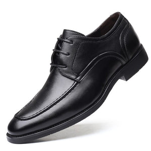 Invomall Men's Leather Oxfords Dress Shoes