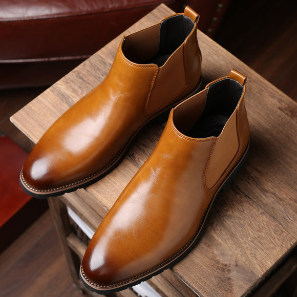 Autumn Fashion Men's Leather Ankle Shoes