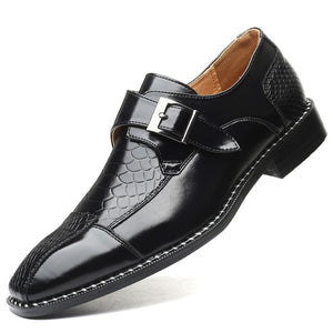 Invomall Men's British Style Fashion Leather Dress Shoes