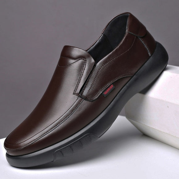 Invomall Men's Handmade Vintage Leather Shoes