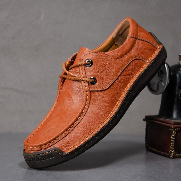 Invomall Men's Vintage Leather Shoes