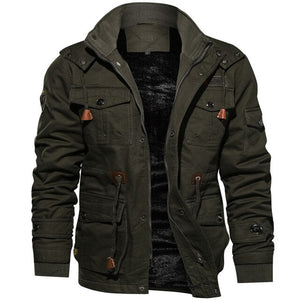Invomall Men's Military Tactical Pilot Leather Jackets