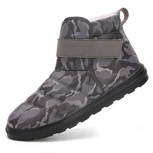 Invomall Men's Camouflage Waterproof Snow Boots