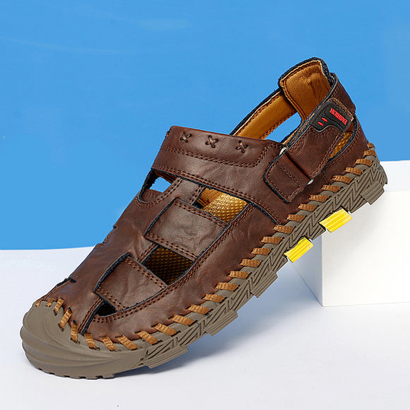 Breathable Leather Casual Sandals