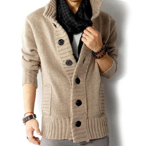 Slim Fit Knitted Cardigan Sweaters