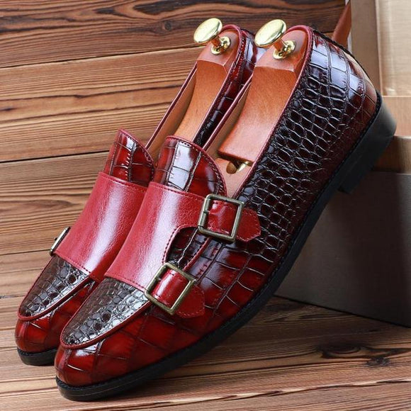 Fashion Pointed Crocodile Pattern Dress Shoes