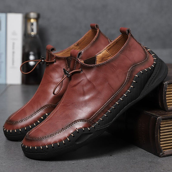 Invomall Luxury Genuine Leather Men's Casual Shoes
