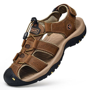 Men Outdoor Leather Non-slip Sandals
