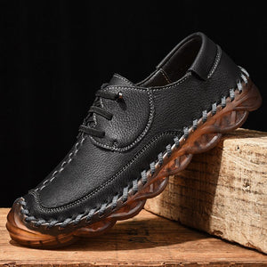 Invomall Men's Comfortable Handmade Casual Leather Shoes