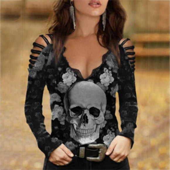 Women's Long Sleeve Gothic T-shirt