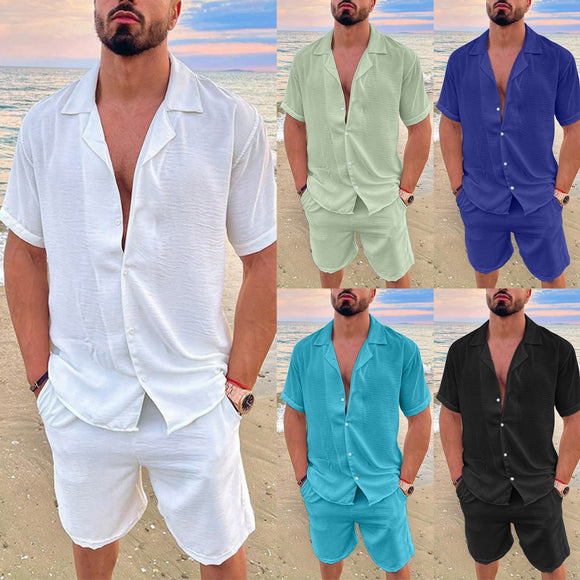 New Summer Men's Linen Sets