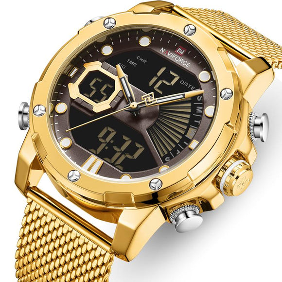 Luxury Gold Quartz Mens Watch