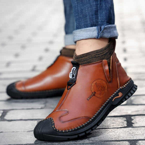Genuine Leather Men's Waterproof Boots