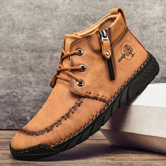 Outdoor Men Leather Ankle Boots