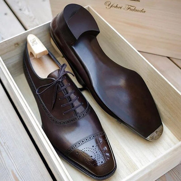 Business Brogue Leather Dress Shoes