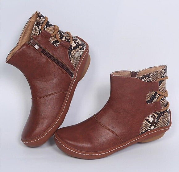 Invomall Ladies Vintage Short Boot