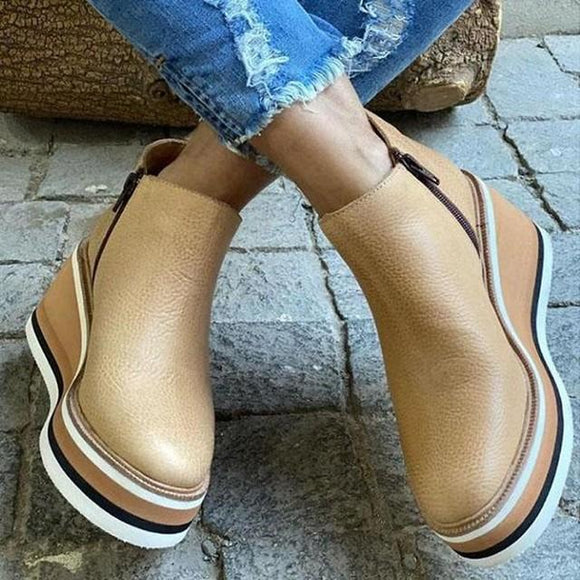 Women Comfortable Wedges Boots