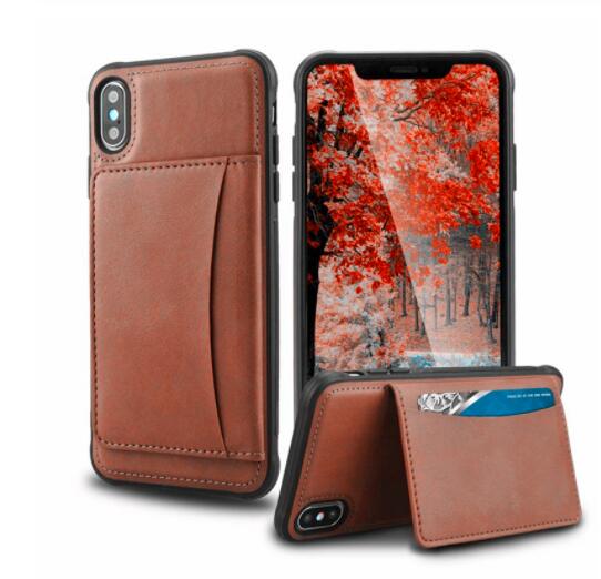 Invomall Kickstand Durable Leather Shockproof Cover for iPhone