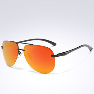 Invomall Men's Rimless Pilot Polarized Sunglasses