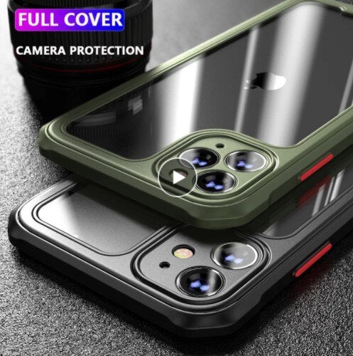 Invomall Shockproof Bumper Transparent Phone Case For iPhone