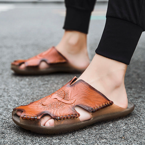 Leather Roman Non-slip Sandals