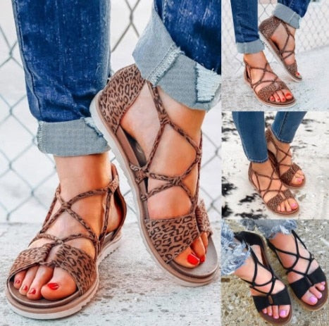 Invomall Women's Leopard Print Sandals