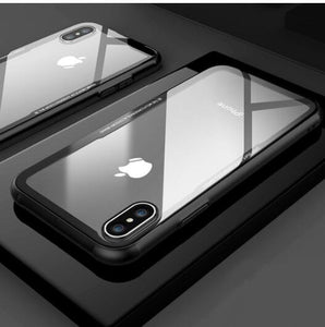 Phone Case - Luxury HD Clear Tempered Glass Soft TPU Edge Phone Case For iPhone X/XS/XR/XS Max 8/7 Plus