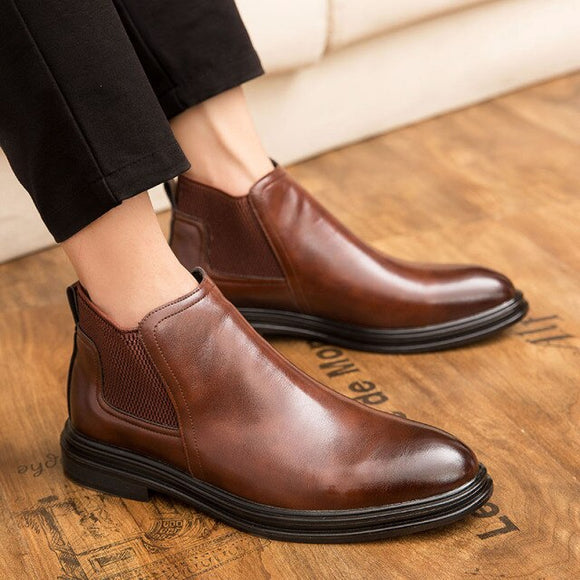Top Quality British Style Men's Leather Boots