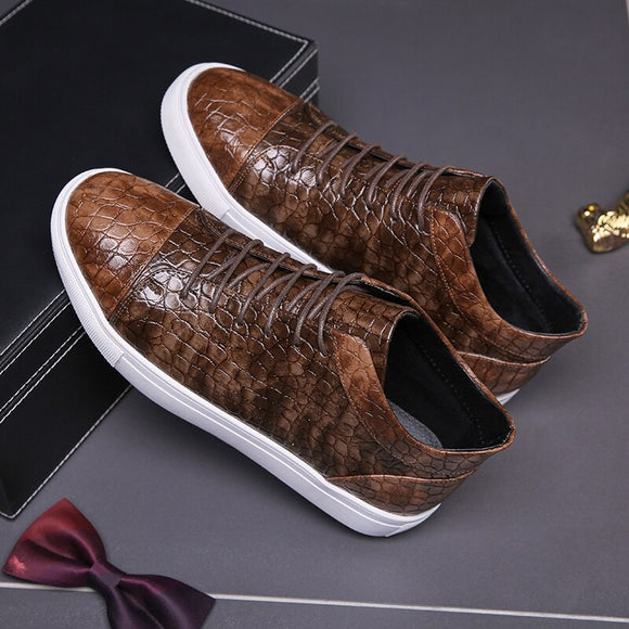Crocodile Style Quality Leather Shoes