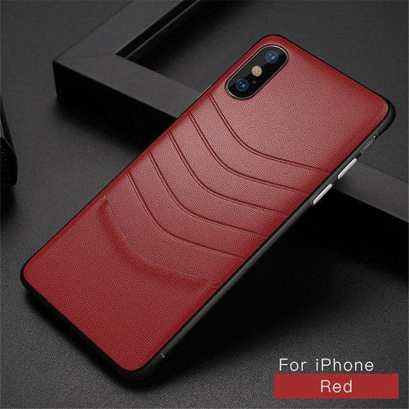 Invomall Luxury Vintage Ultra Thin PU Leather Protective Phone Case For iPhone