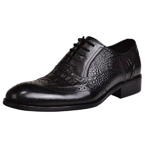 Invomall Men's Business Leather Brogue Office Shoes