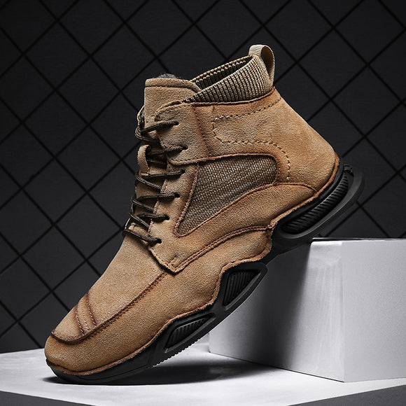 Suede Leather Men's Ankle Walking Boots
