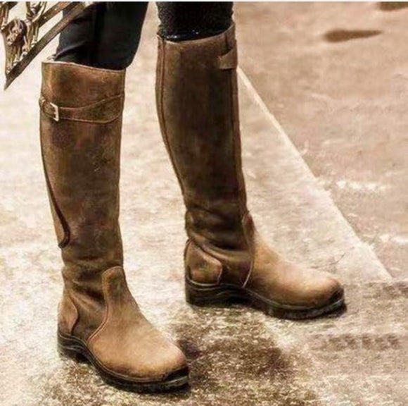 Women Knee High Suede Boots